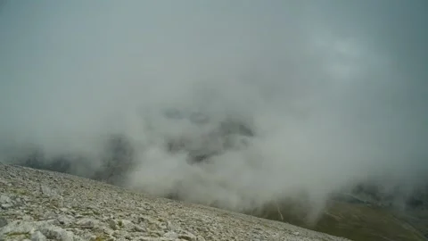 Time lapse of the moving clouds in the Pirin mountain. Stock Footage 257437799