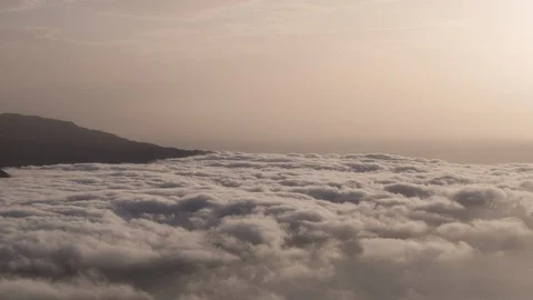 Time Lapse of the moving clouds at sunset Stock Footage 115575404