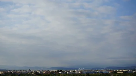 Time lapse of moving clouds at  sunset of the day Stock Footage 124980108