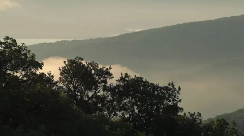 Time Lapse with moving fog Stock Footage 31860051