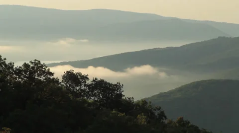 Time Lapse with moving fog Stock Footage 31860128