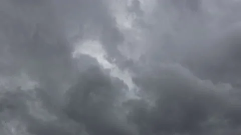 Time Lapse of Moving Forward Black Cloudy Sky Before the Storm Stock Footage 132909217