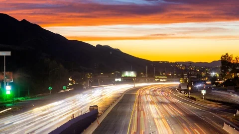 Time Lapse Moving Highway 101 Stock Footage 126885196