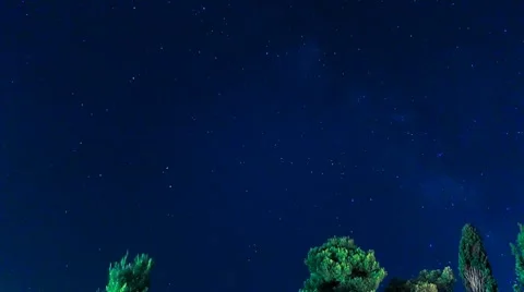 Time-lapse: moving night sky with a lot of stars Stock Footage