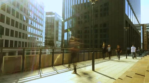 Time lapse of moving people commuters. business background Stockbeeldmateriaal 40670177
