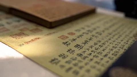 Time lapse moving shadow over old book Stock Footage 166815342