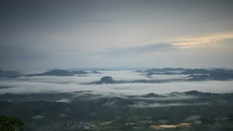 Time-lapse of moving stratus Stock Footage 148722503