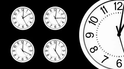 Time Lapse of Multiple Clocks Stock Footage 10713075