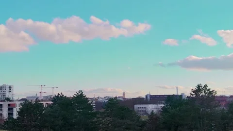 Time lapse of the Munich city skyline, Germany. Time interval Stock Footage 263908015