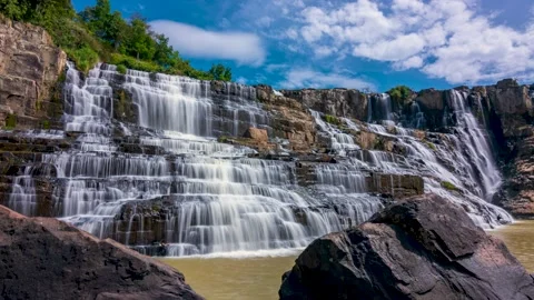 Time lapse of mystical waterfall in the Da Lat plateau, Vietnam Stock Footage 224604161
