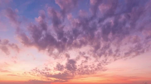 Time-lapse nature cloud moving over colourful sky Stock Footage 71607819