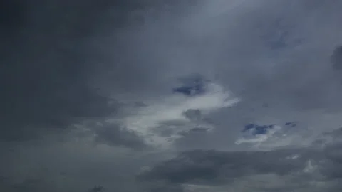 Time-lapse of Nature Environment Dark huge cloud sky black stormy cloud motion. Stock Footage 153364061