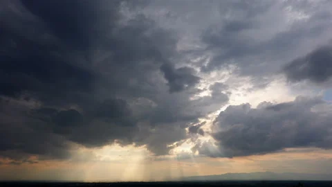 Time-lapse of Nature Environment Dark huge cloud sky Stock Footage 154697197