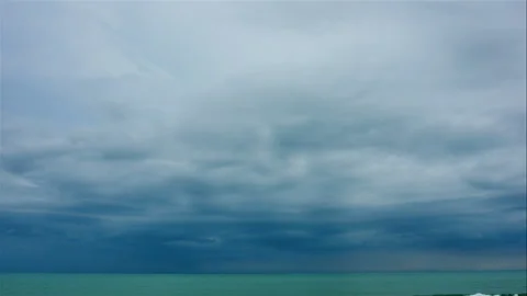 Time-lapse of Nature Environment Dark huge cloud sky black stormy Video stock 240692938