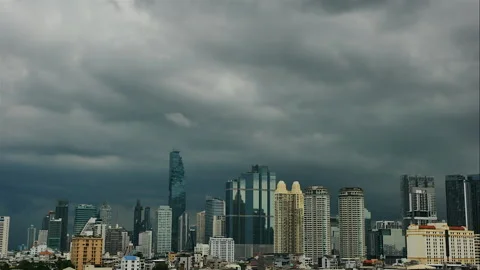 Time-lapse of the Nature Environment Dark huge cloud sky and black stormy c.. Stock Footage 249089760