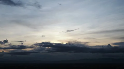 Time-lapse of Nature Environment Dark huge cloud sky black stormy Stock Footage 281084762