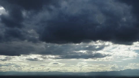 Time-lapse of Nature Environment Dark huge cloud sky black stormy Stock Footage 281086732