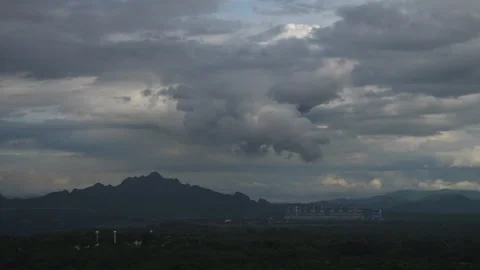 Time-lapse of Nature Environment Dark huge cloud sky black stormy Project Stock-Footage 281086867
