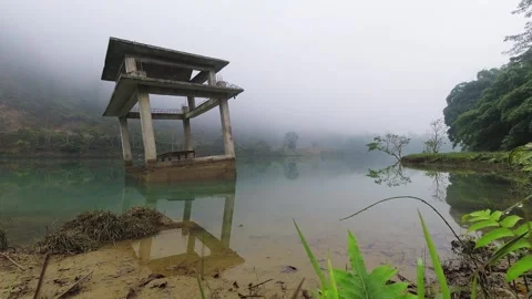 Time lapse nature landscape panorama. River water level falls fast motion s.. Stock-Footage 280577014