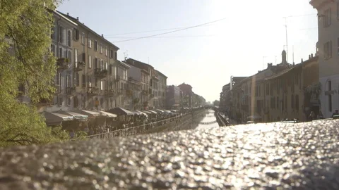 Time lapse navigli Milano Stock Footage 90386177