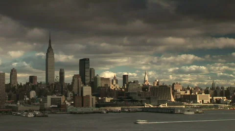 Time Lapse of New York Skyline Stock Footage