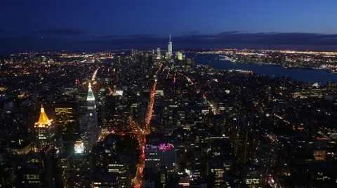 Time Lapse of New York's skyline from the Empire State Building Stock Footage 50365033