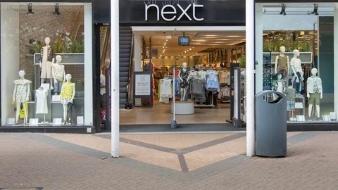 Time Lapse of a Next retail store Stock Footage 85346360