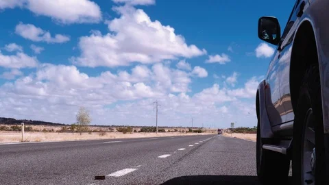 Time lapse next to road, Outback, Australia Video stock 93557469