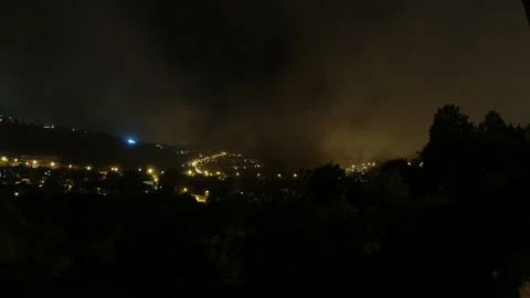 Time lapse night clouds timelaps Video stock 133139161