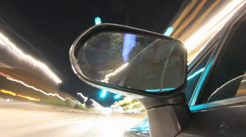 TIME LAPSE NIGHT DRIVING IN THE CITY Stock Footage