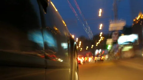 Time lapse night driving Stock Footage 484214