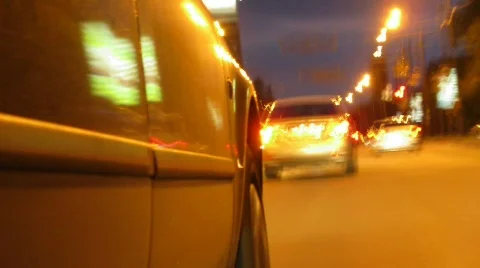 Time lapse night driving Stock Footage 484234