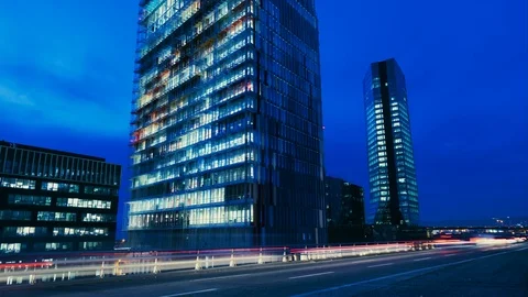 Time lapse night freeway Video stock 101889065