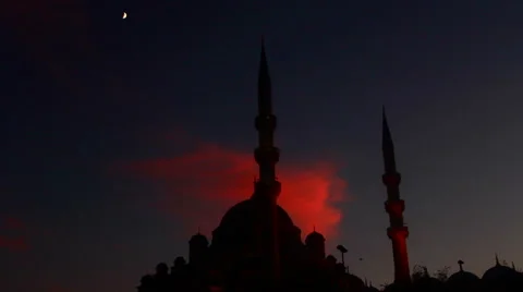 Time lapse night moon Stock Footage 63058957