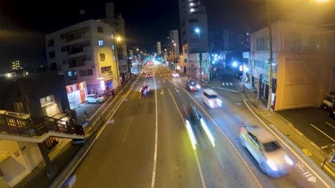 Time lapse night road Stock Footage 240679621