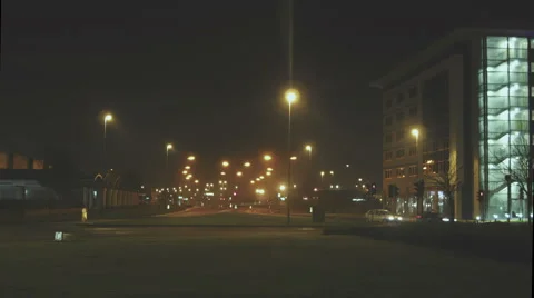 Time Lapse: Night Roundabout 4K Stock Footage 42948115