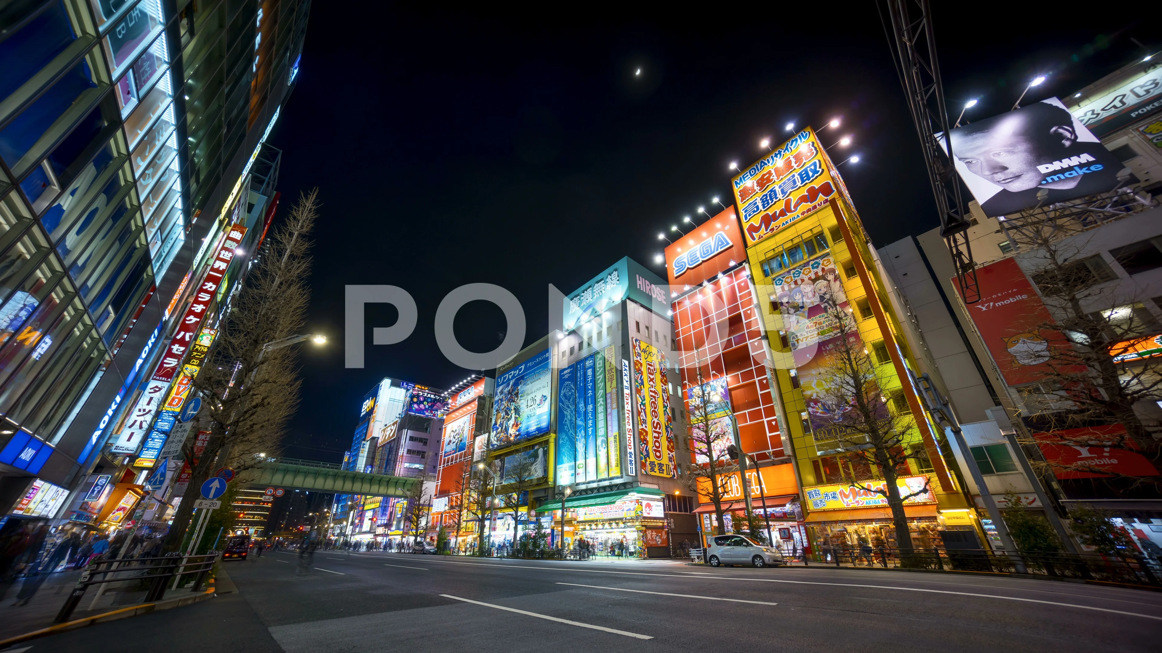 Time Lapse Of Night Scene At Akihabara Stock Video Pond5