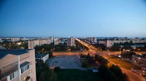 Time lapse night sity Stock Footage 53428555