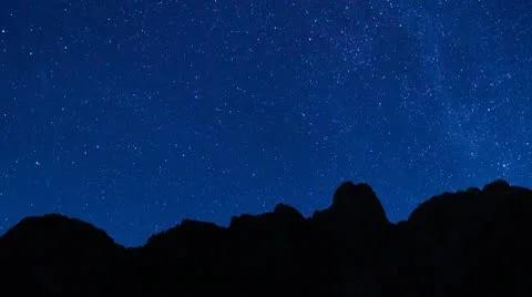 Time lapse of night sky and stars Stock Footage