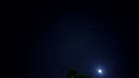 Time lapse night sky Belgium februari 2023 Stock Footage 234210358