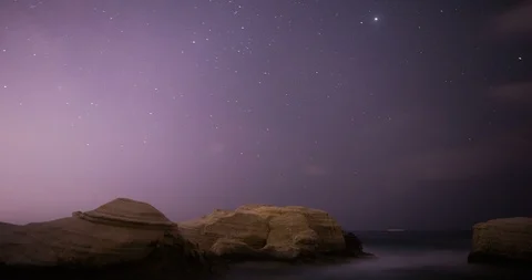 Time-lapse of the night sky. Cyprus Stock Footage 92845666