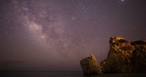 Time-lapse of the night sky. Cyprus Stock Footage 92848541