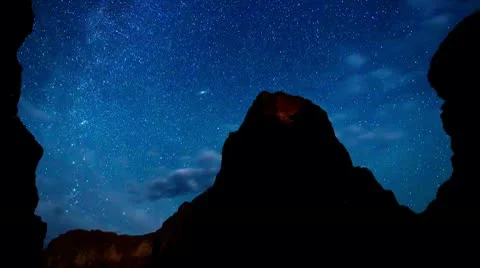 Time Lapse of Night Sky Stock Footage