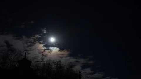 Time lapse of night sky on a full moon day in ladakh. 스톡 동영상 121961656