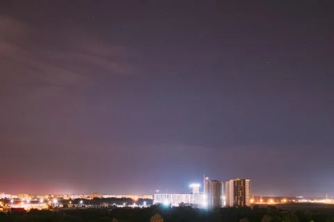 Time Lapse night time work Construction And Development Of Modern Multi-storey Stock Footage 336316755