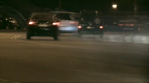 Time lapse of night traffic. Видео 508308