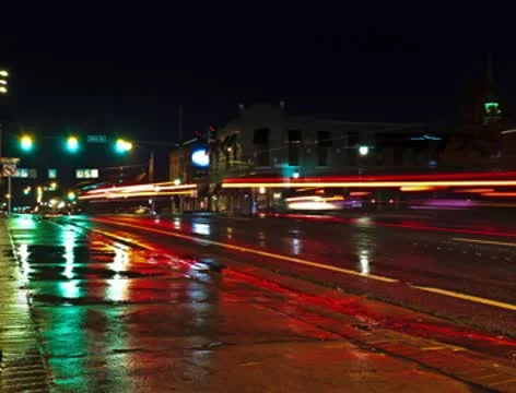 Time Lapse Night Traffic Stock Footage 9770810