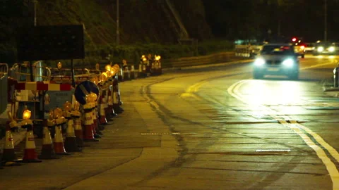 Time Lapse of  Night Traffic Stock Footage 139442917