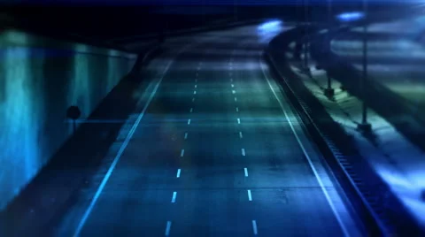 Time-lapse night traffic on highway. Stock Footage 3163611