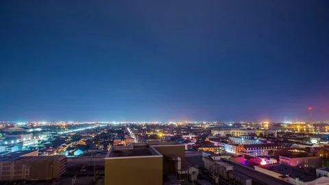Time Lapse - Night View of New Orleans, USA Video stock 69877280